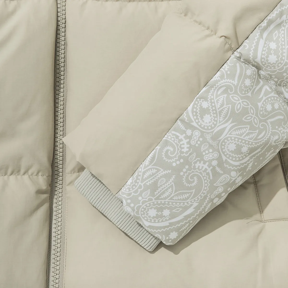 NEW ERA PUFFER GOOSE BEIGE DOWN JACKET
