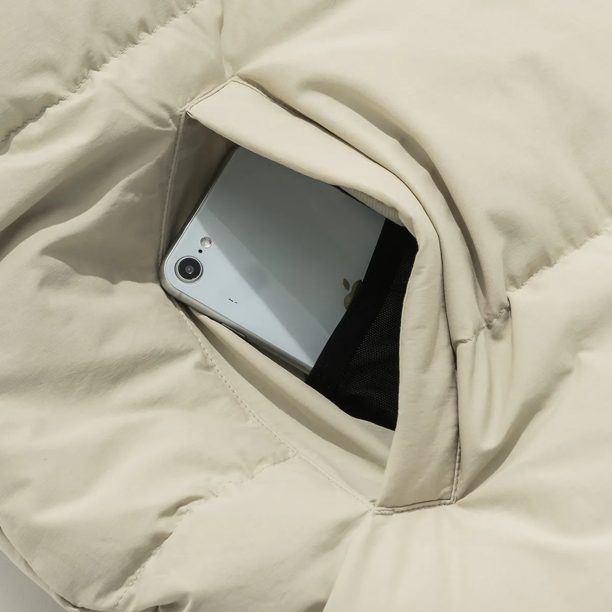 NEW ERA PUFFER GOOSE BEIGE DOWN JACKET
