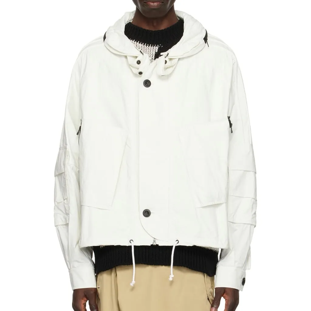 Nylon Track Jacket White