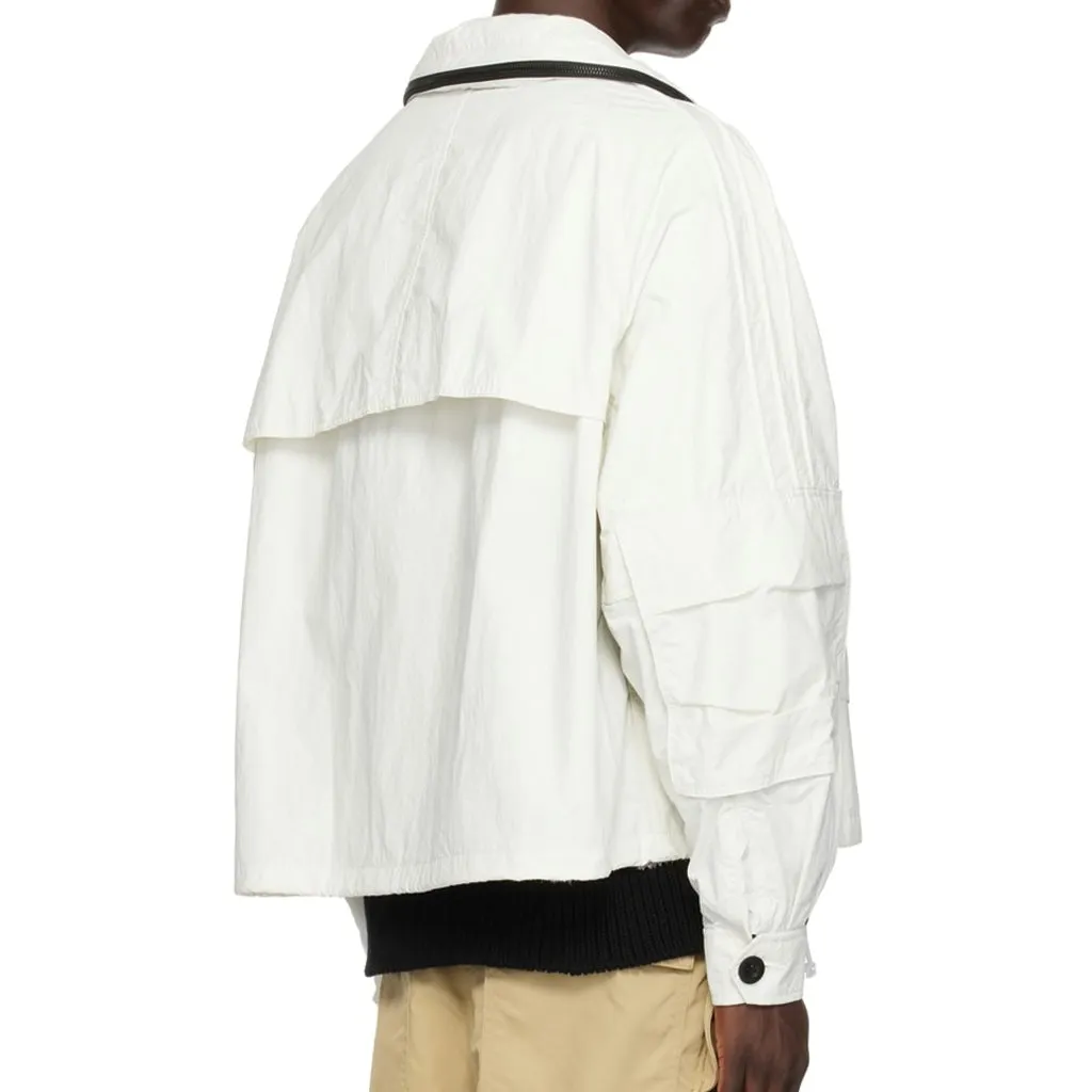 Nylon Track Jacket White