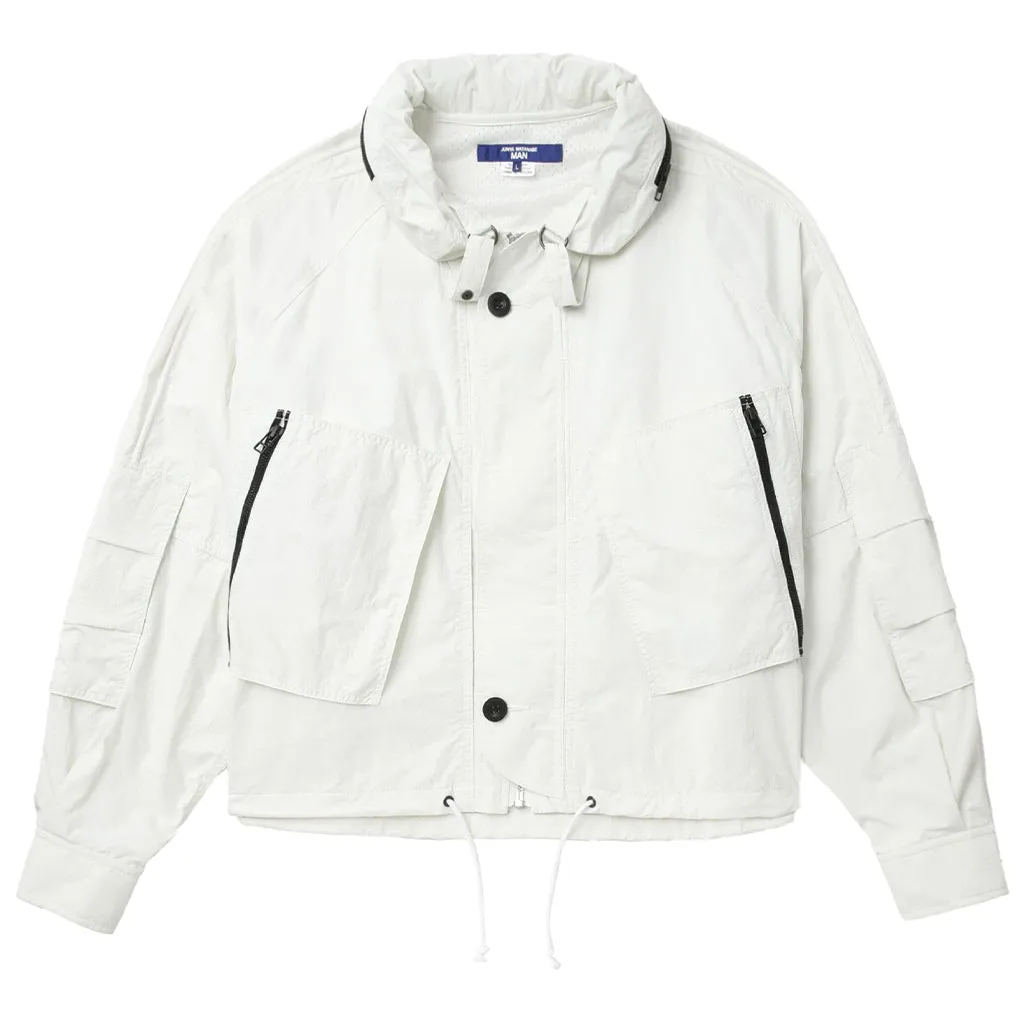 Nylon Track Jacket White