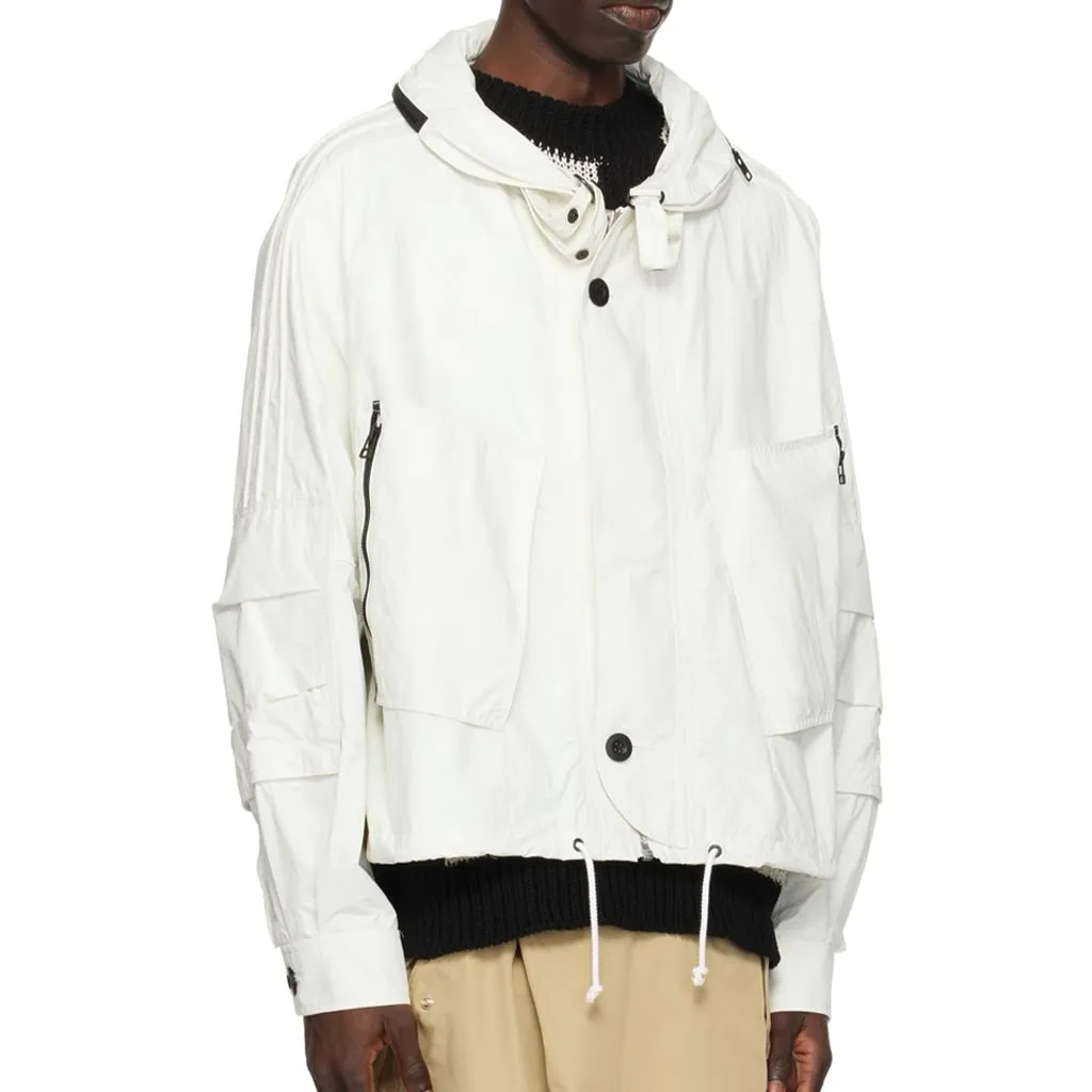 Nylon Track Jacket White