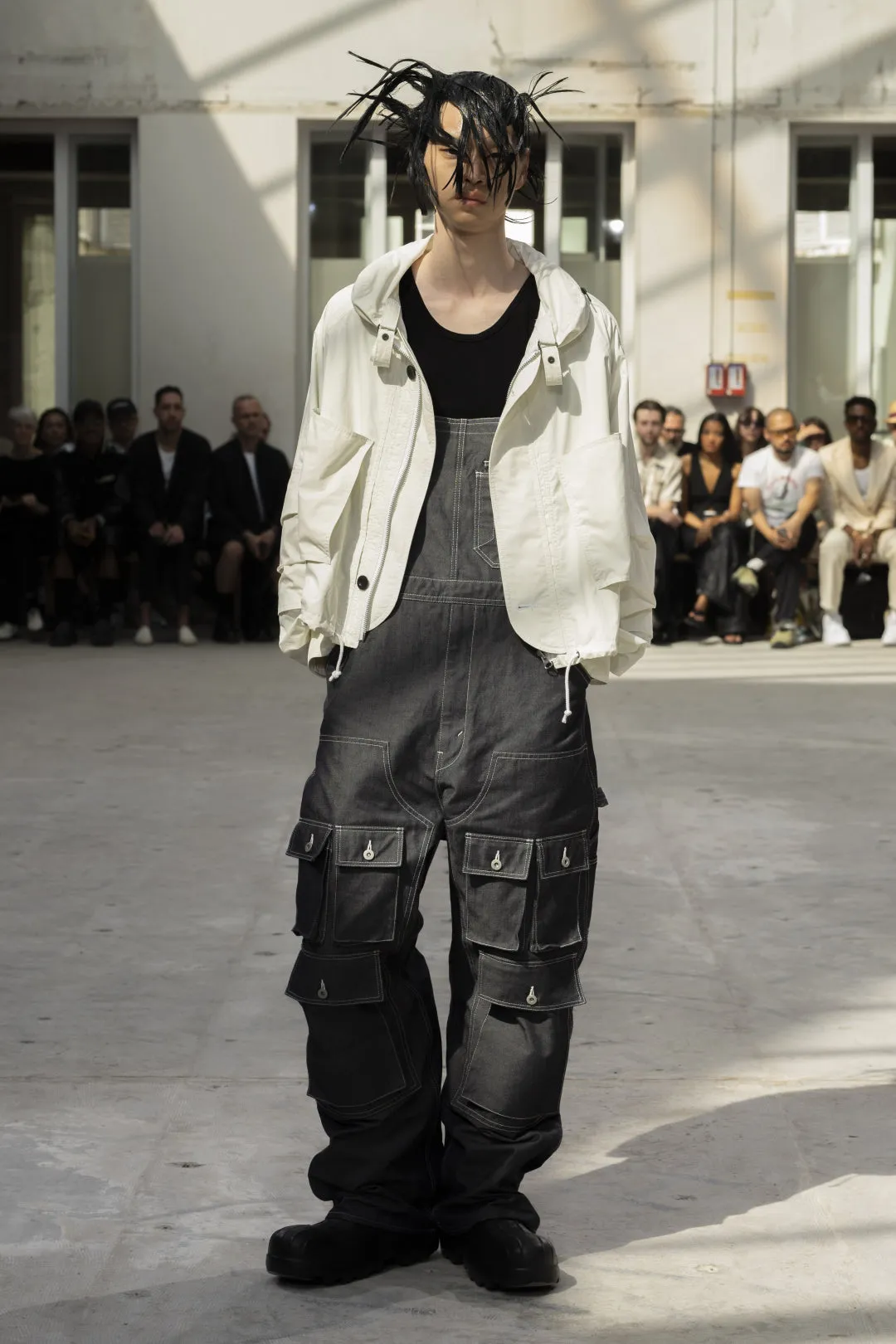 Nylon Track Jacket White