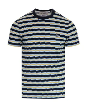 Original Penguin Retro Zig Zag Stripe T-Shirt - Dark Sapphire
