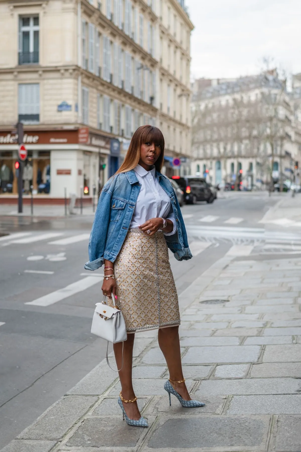"Elle" Midi Beaded Skirt