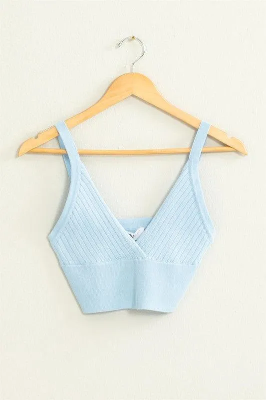 ribbed knit crop tank