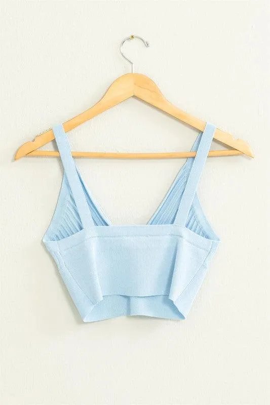 ribbed knit crop tank