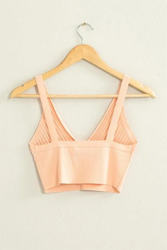 ribbed knit crop tank