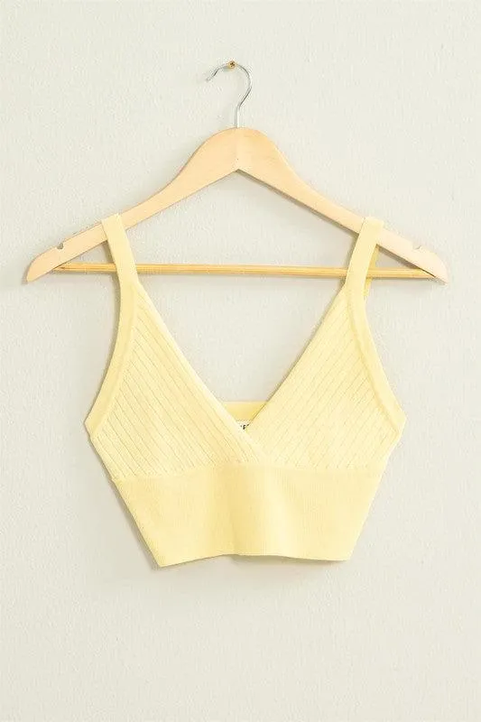 ribbed knit crop tank
