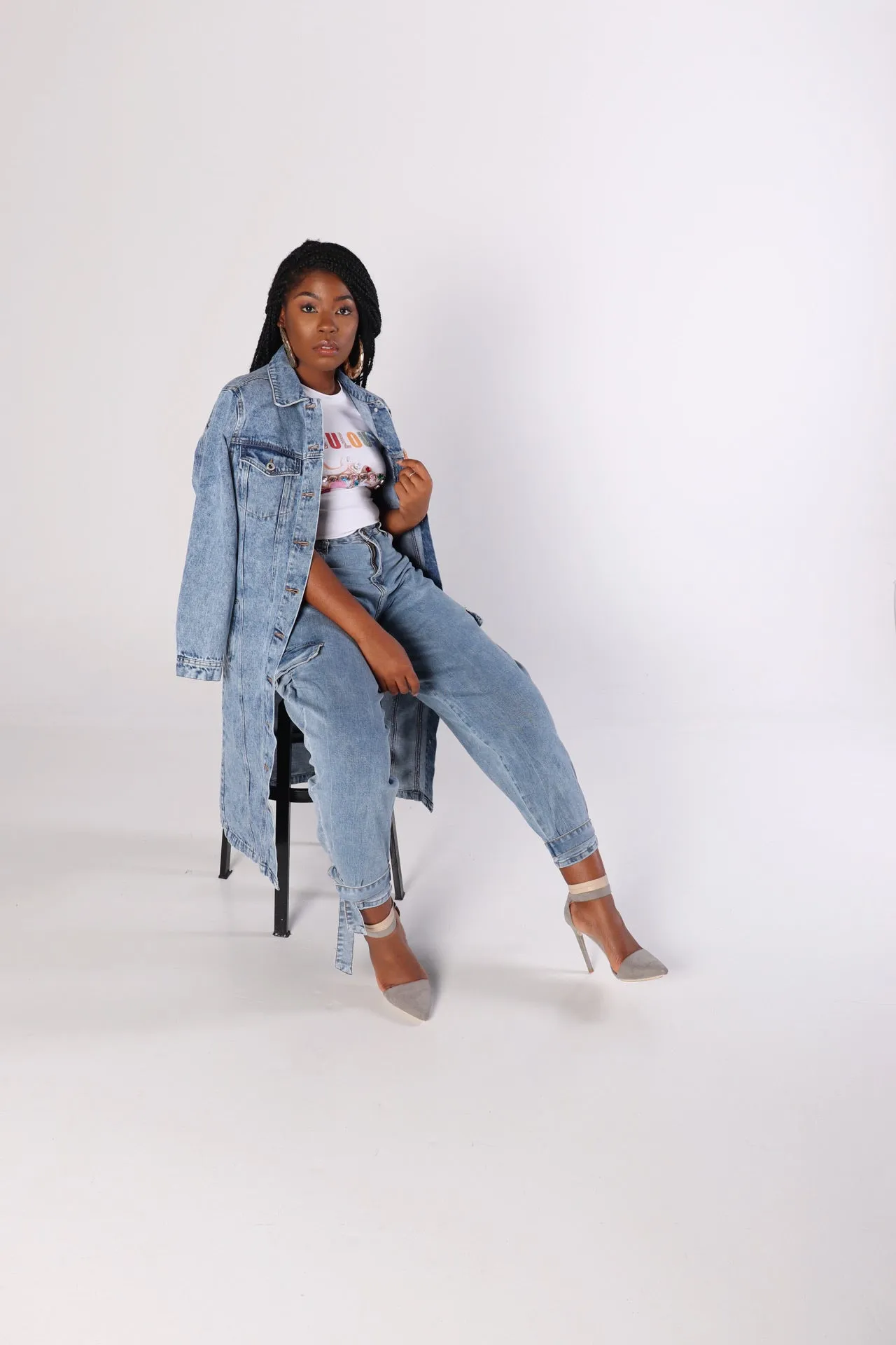 RIRI Long Denim Jacket