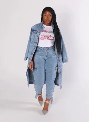 RIRI Long Denim Jacket