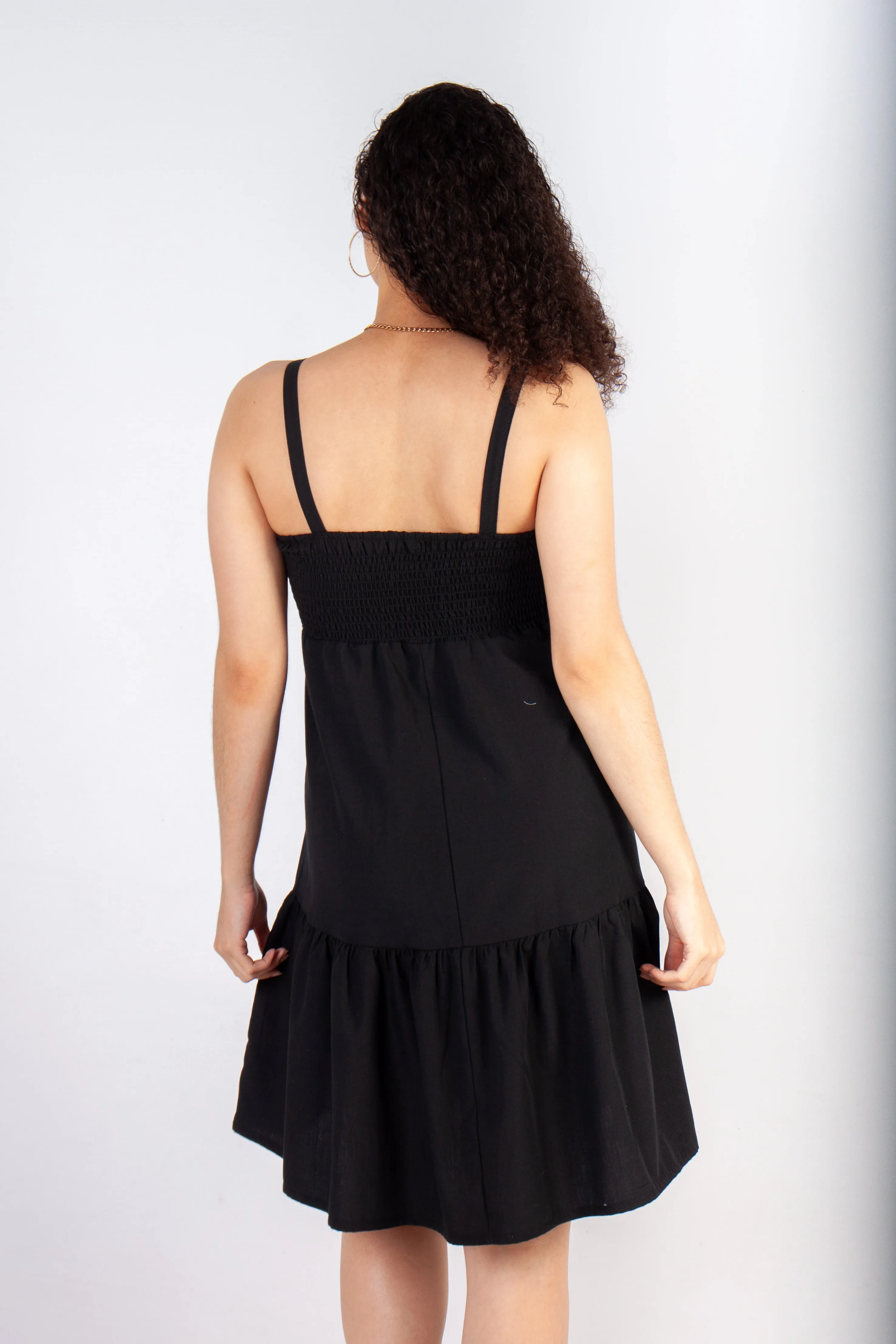 Shirred Babydoll Dress