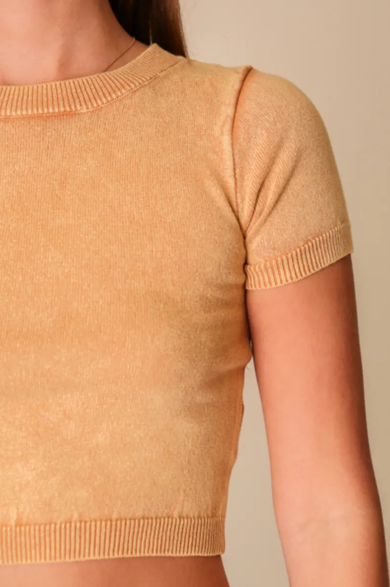  Short Sleeve Long Crop - Taupe