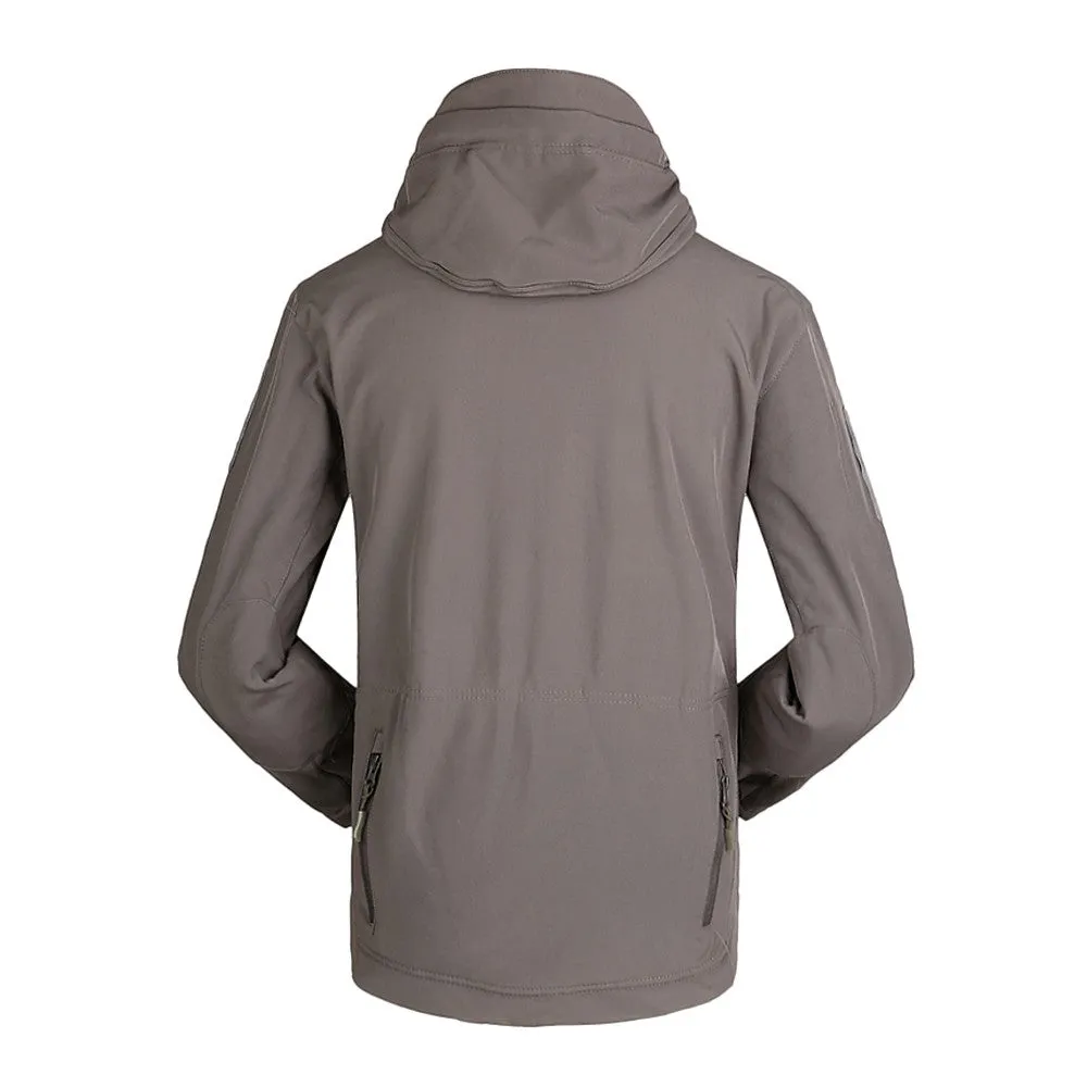 Sidiou Group Men Windproof Fleece Jacket Winter Warm Coat Outdoor Sport Hooded Ski Jacket Coat