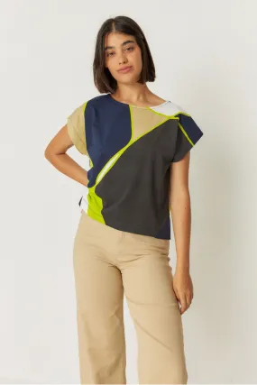 SKFK Eider Olive & Navy T Shirt