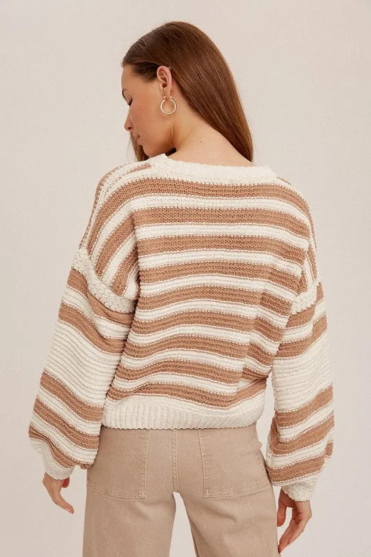 Striped Chenille Sweater