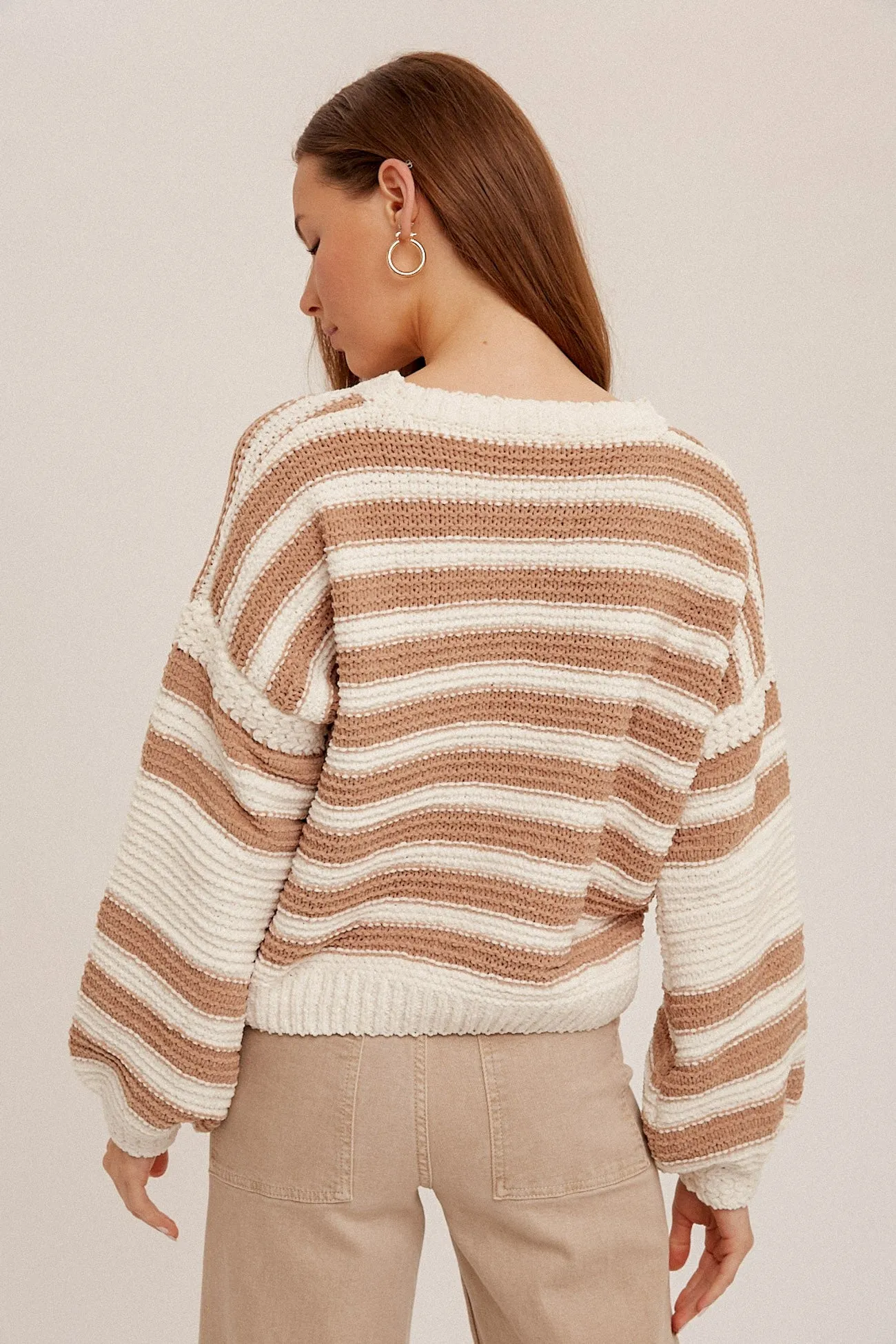 Striped Chenille Sweater