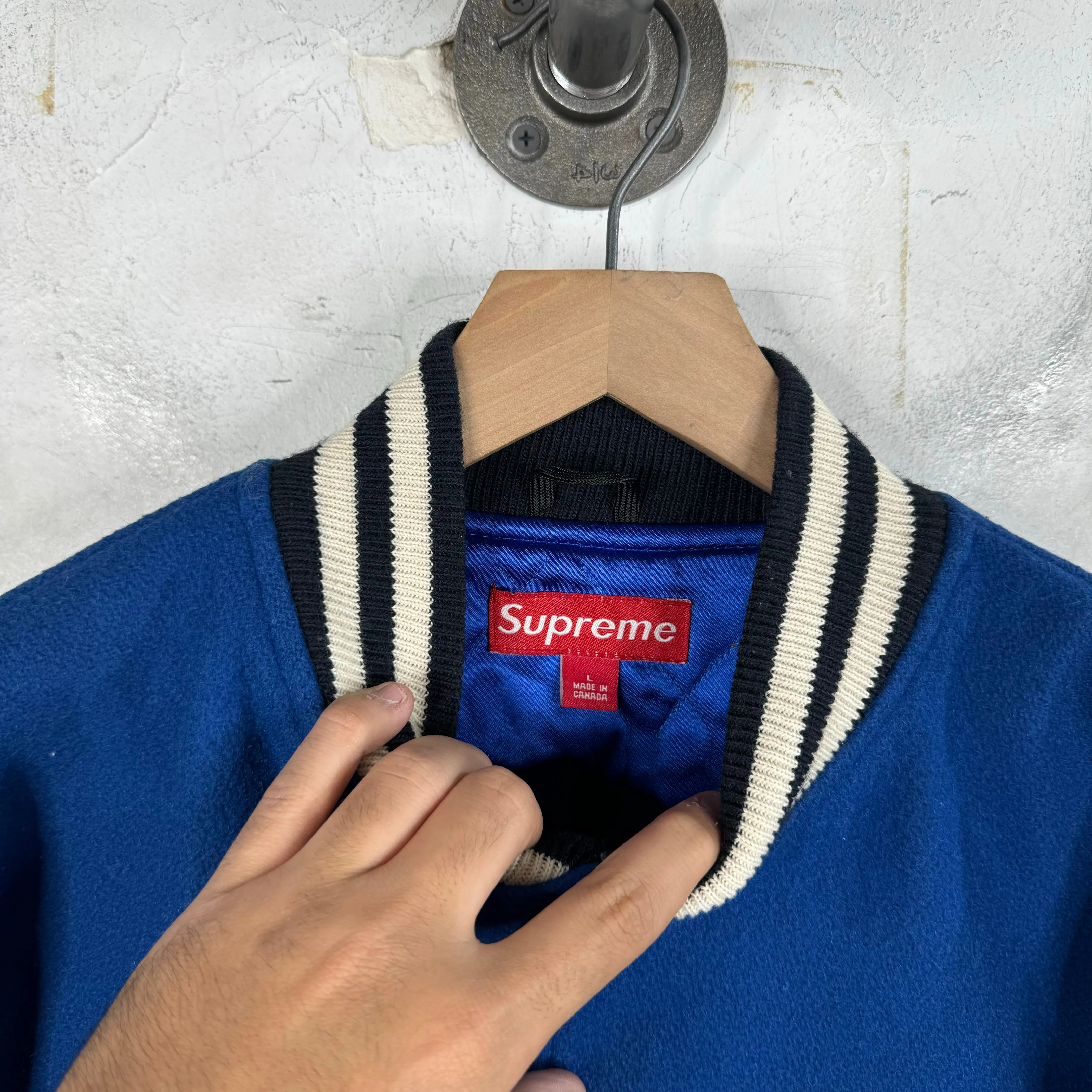 Supreme '05 Empire Building Wool Varsity Jacket