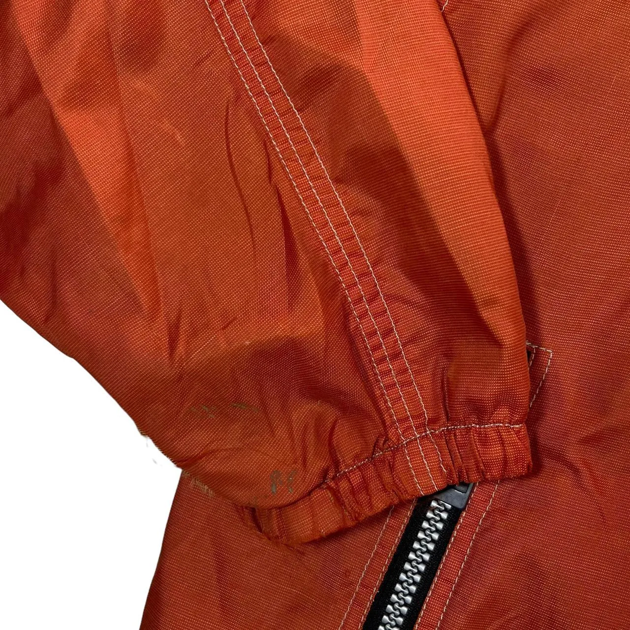 Vintage 90's TOKKA TRIBE Fleece Lined Orange Windbreaker Ski Jacket
