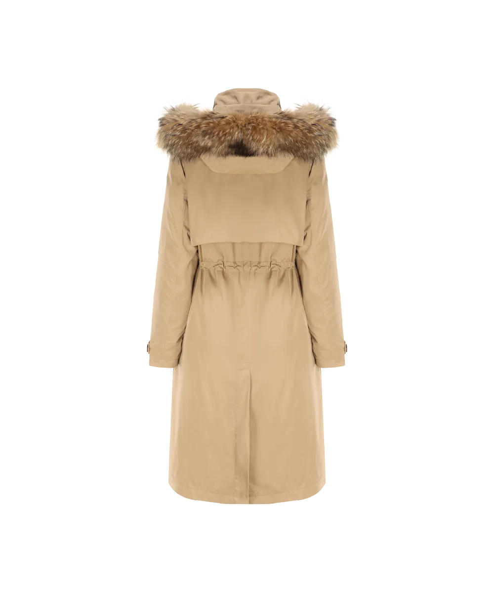 Women's Mystic Ulti 3 Goose Down Jacket with Genuine Racoon Fur Trim